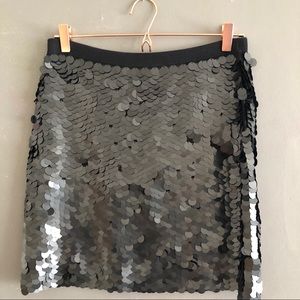 NWT Black Sequin (large disk) Mini Skirt